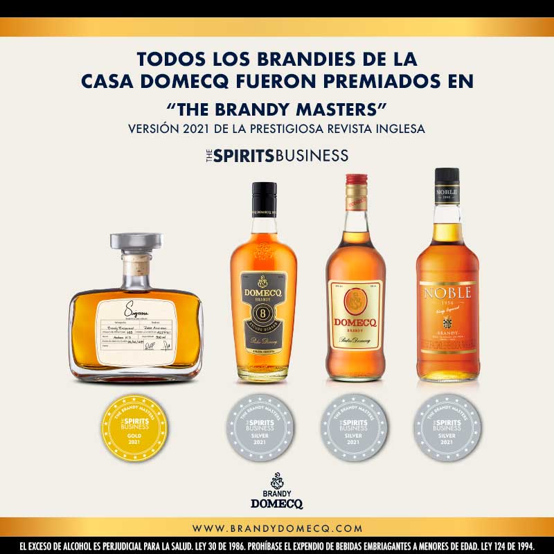 Los brandies Domecq  ¡reciben reconocimientos a nivel mundial!